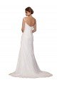 V-Neck Sheath Chiffon Wedding Dress with Straps