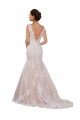 Classic Fit and Flare V-Neck Mermaid Lace Wedding Dress
