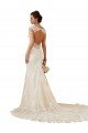Modern Chapel Train Sweetheart Mermaid Lace Wedding Dress with Keyhole Back