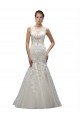 Illusion High Neck Mermaid Lace Wedding Dress