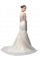 Illusion High Neck Mermaid Lace Wedding Dress