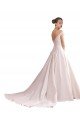 Off the Shoulder Sweetheart Ball Gown Satin Wedding Dress