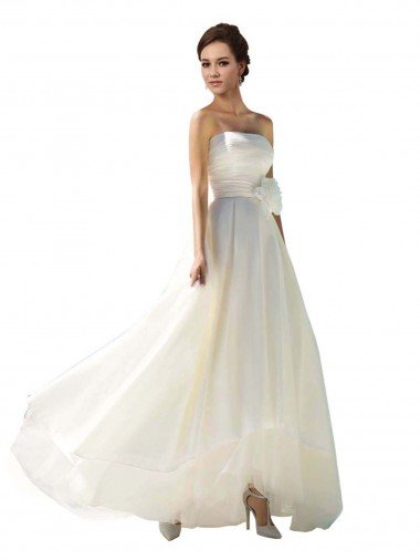 Shop Strapless A-Line Taffeta Wedding Dress London