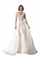 Sweetheart Fit and Flare Tulle Lace Wedding Dress