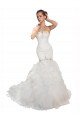 Sweetheart Mermaid Cascading Organza Wedding Dress