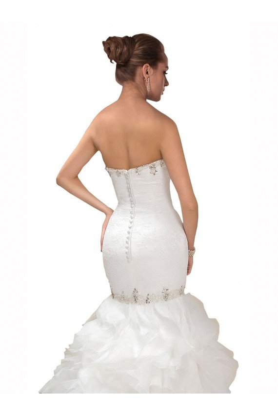 Sweetheart Mermaid Cascading Organza Wedding Dress