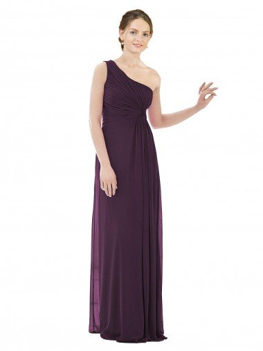 Shop Draped One Shoulder Full Length Chiffon Bridesmaid Dress London