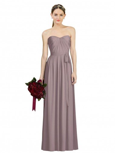 Shop Sweetheart Neckline Long Full Length Chiffon Bridesmaid Dress London