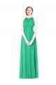 Halter Neckline Long Chiffon Bridesmaid Dress with Side Bow
