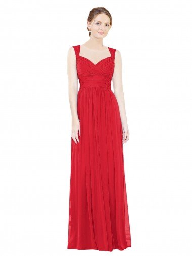 Shop Full-Length Long Chiffon Bridesmaid Dress with Side Front Slit London