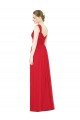 Full-Length Long Chiffon Bridesmaid Dress with Side Front Slit