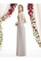 Full Length Lux Chiffon Dress with Draped Bodice And Shirred Straps