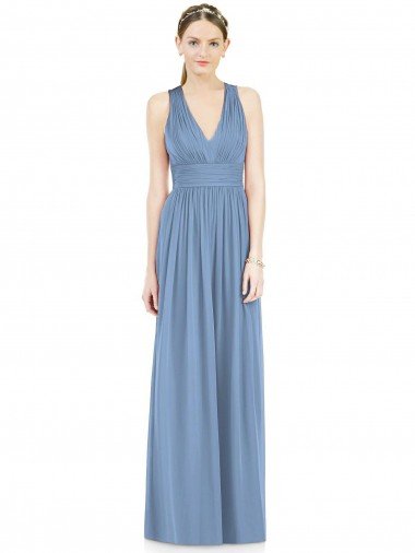 Shop Sleeveless Cross Strap Back Chiffon Bridesmaid Dress London
