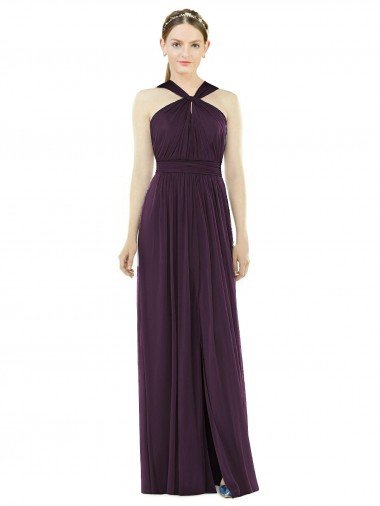 Shop Maxi Chiffon Halter Neck Bridesmaid Dress London