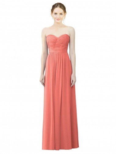 Shop Draped Sweetheart Strapless Chiffon Bridesmaid Dress London