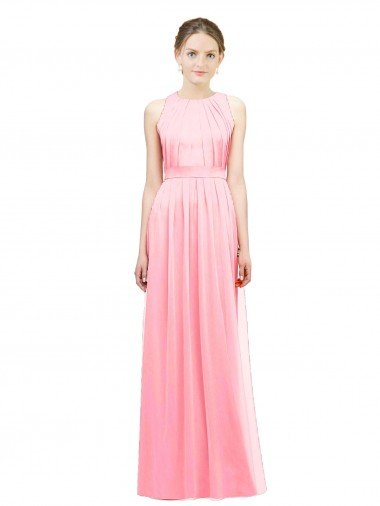 Shop Sleek Halter Neck Chiffon Bridesmaid Dress  London