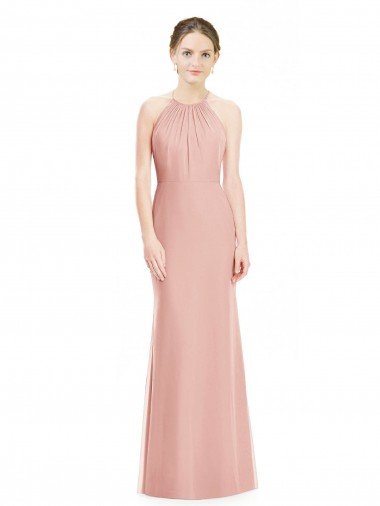 Shop Halter Neck Trumpet Chiffon Bridesmaid Dress London