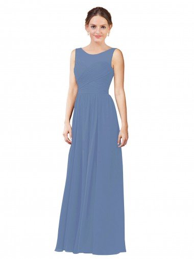 Shop Luxe Chiffon Bridesmaid Dress with Illusion and Sweetheart Neckline London