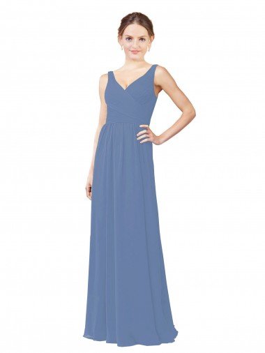 Shop Draped V-Neck Luxe Chiffon Bridesmaid Dress London