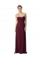 Floor Length Chiffon Bridesmaid Dress with Sweetheart Neckline