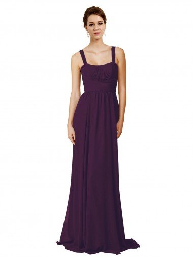 Shop Full Length Chiffon Bridesmaid Dress with Spaghetti Straps London
