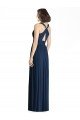 Cut Out Back Long Chiffon V-Neck Bridesmaid Dress