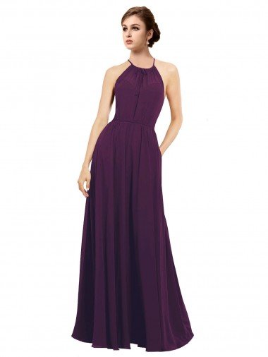 Shop Elegant Chiffon Bridesmaids Dress with Softly Draped Bodice London