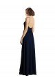Simple Chiffon Bridesmaid Dress with Deep V-Neckline