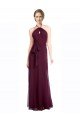 Full Length Chiffon Bridesmaid Dress with Halter Top