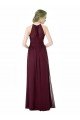 Full Length Chiffon Sweetheart Bridesmaid Dress with An Illlusion Overlay