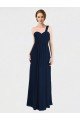 Full Length Long Chiffon Bridesmaid Gown with Sweetheart Neckline