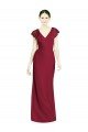 V-Neck V-Back Long Chiffon Bridesmaid Dress