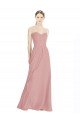 Daped A-Line Chiffon Bridesmaid Dress with Pleated Sweetheart Bodice