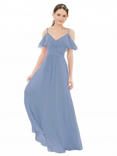 Shop Pleated One Shoulder A-Line Chiffon Bridesmaid Dress London