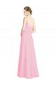 Spaghetti Straps A-Line Chiffon Bridesmaid Dress Low Back