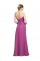 Sweetheart Neckline Pleated Chiffon Bridesmaid Dress with Low Back