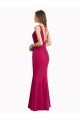 V-Neck Mermaid Chiffon Bridesmaid Dress / Prom Dress with V-Back and Belt