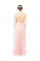 Halter Neck Chiffon Bridesmaid Dress with Double Ruffle Front