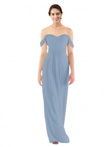 Shop Sweetheart Neckline Chiffon Off-the-Shoulder Bridesmaid Dress London
