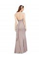 Fit and Flare Long Chiffon Bridesmaid Dress / Prom Dress with Sash and Open Back