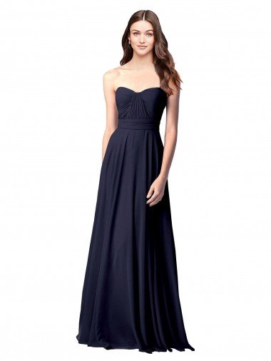 Shop Luxe Chiffon Bridesmaid Dress with Sweetheart Neckline and Shirred Bodice London