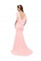 Fit and Flare Chiffon Bridesmaid Dress with V-Neck and Flutter Sleeves