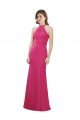 Slim A-Line Long Chiffon Bridesmaid Dress with Strappy Back