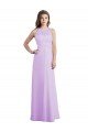 Sweetheart Long Chiffon Bridesmaid Dress with Halter Straps