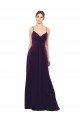 Floor Length A-Line Chiffon Bridesmaid Dress with Criss Cross Back