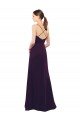 Floor Length A-Line Chiffon Bridesmaid Dress with Criss Cross Back