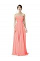 Strapless Chiffon Bridesmaid Dress with Ruched Sweetheart Neckline