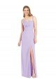 Spaghetti Straps Mermaid Chiffon Bridesmaid Dress with Side Front Slit