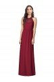 Halter Neck Full-Length Shirred Chiffon Bridesmaid Dress