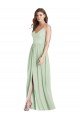 Criss Cross Strap Backless Maxi Long Chiffon Bridesmaid Dress